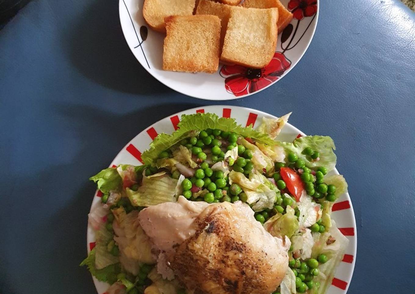 Lettuce Pea Mint Salsa with Chicken