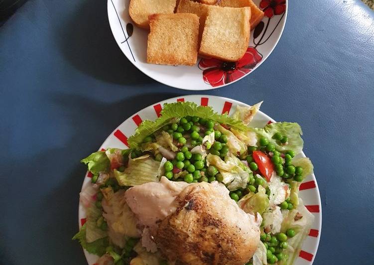 Recipe of Favorite Lettuce Pea Mint Salsa with Chicken