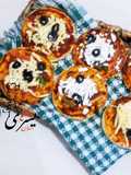 ميني بيتزا بصلصة الريحان 😋