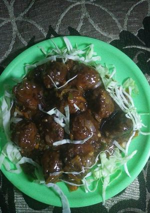 A picture of Veg Manchurian.