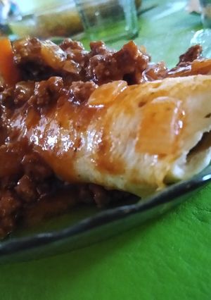 Una foto de Canelones de acelga