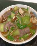 香菇牛肉蛤蜊麵