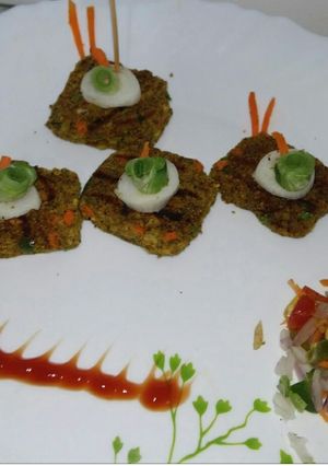 A picture of Oats moong daal tikki.