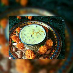 A picture of Keshariya makhane ki kheer.