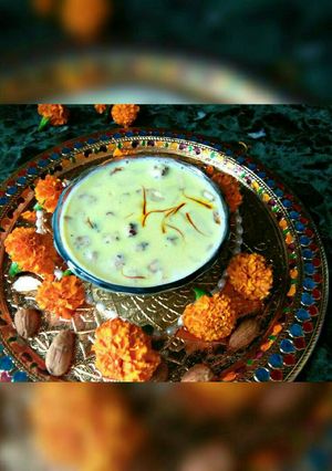 A picture of Keshariya makhane ki kheer.
