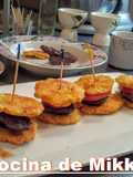 Bocadillo de tostón de plátano y carne