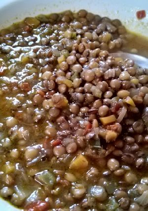 Una foto de Guiso de lentejas sin carne