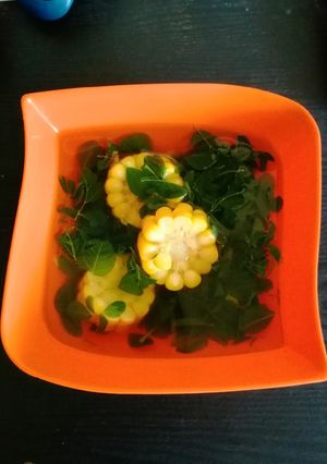 Foto resep Sayur bening daun kelor jagung
