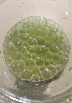 Una foto de Batido de Aloe-Almendras-Apio-Avena (smoothie)