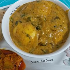 A picture of Creamy Egg Curry.