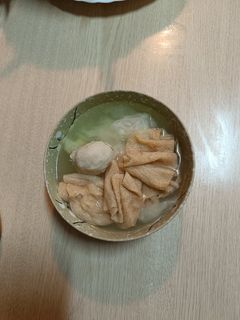 白菜豆皮魚丸湯 的食譜成品照片