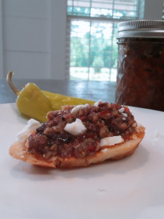 A picture of Greek olive spread.