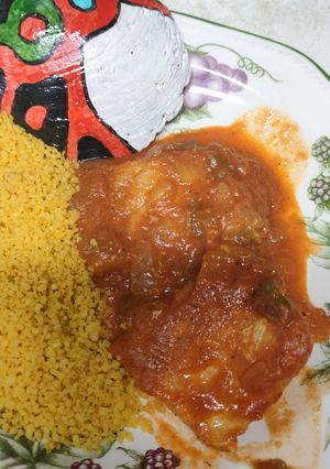 Una foto de Tajín de bacalao con tomate