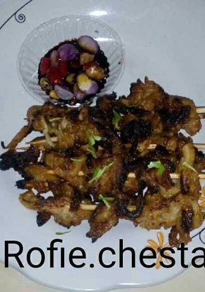 Foto resep Sate jamur tiram goreng bakar