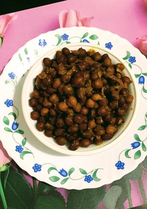 A picture of Kala Chana Masala.