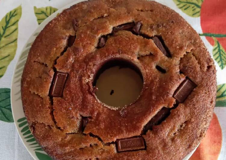 Bolo de banana com pedaços de Chocolate