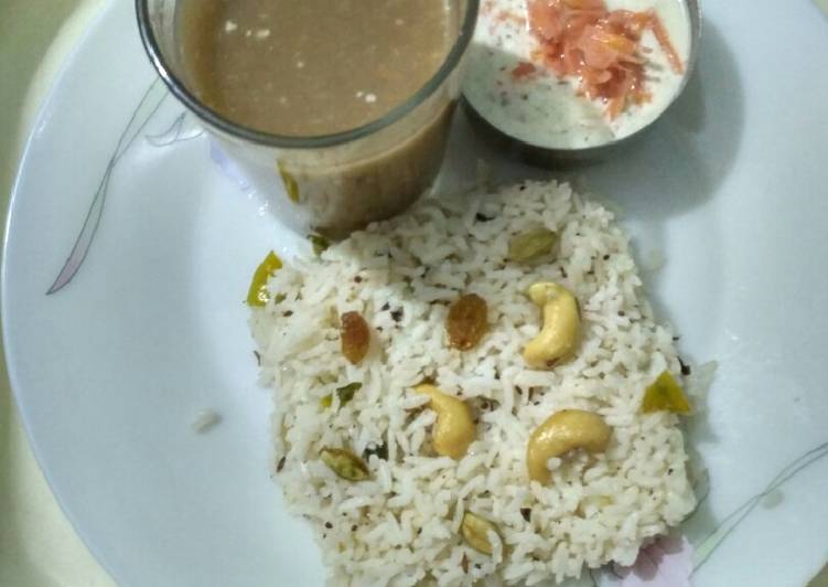 Step-by-Step Guide to Prepare Any-night-of-the-week Cardamom rice, Musk melon and sapodilla juice