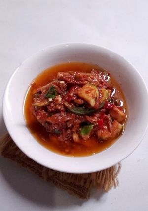 Foto resep Sambal terong mentah
