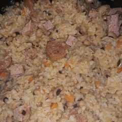 Una foto de Receta 2x1 guiso de frijoles y arroz con frijoles
