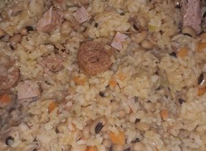 Una foto de Receta 2x1 guiso de frijoles y arroz con frijoles