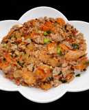 SP.0251 - Tôm Khô, Thịt Bằm Xào Xá Bấu