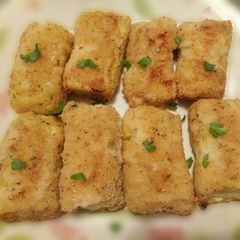 Spicy breaded cod fillets A picture of Spicy breaded cod fillets.