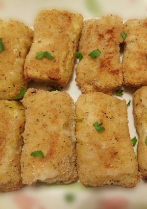 A picture of Spicy breaded cod fillets.