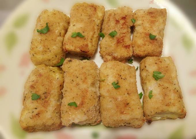 Spicy breaded cod fillets