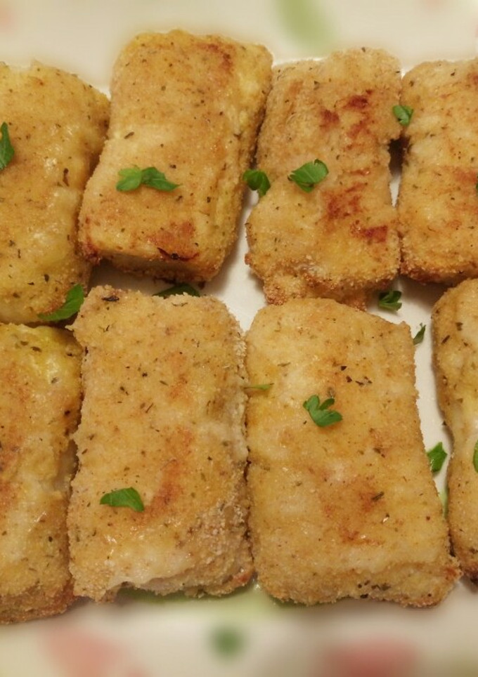 A picture of Spicy breaded cod fillets.