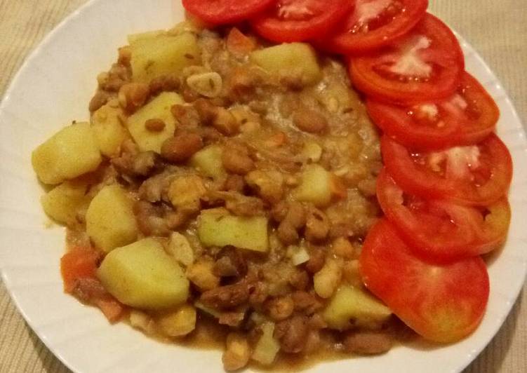 Fried Muthokoi and potatoes