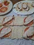 Sandwichs con rodajas de suprema cocinada en airfryde