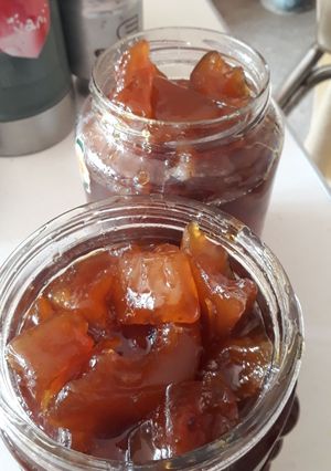 Una foto de Dulce de mamón o papaya