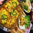 Leftover dum keema lasagna