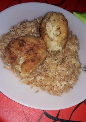 Una foto de Bombas de papa, con arroz frito