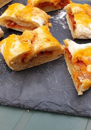 Une photo de Fougasse chorizo fromage
