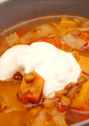 Pikáns lencseleves recept fotója