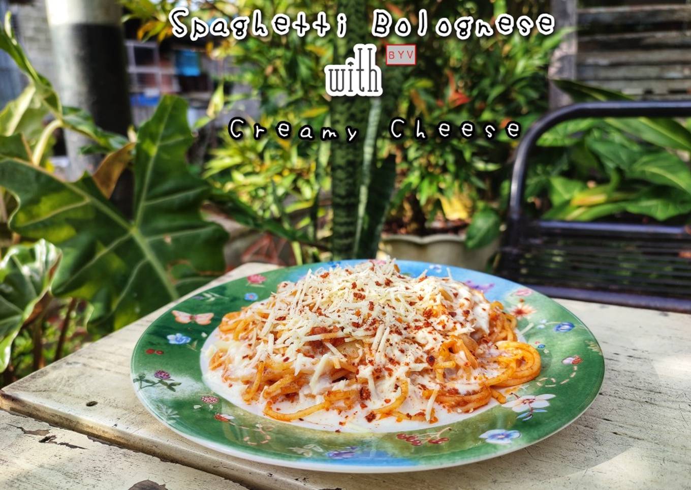 Spaghetti Bolognese with Creamy Cheese #GA.B ~ Week 18