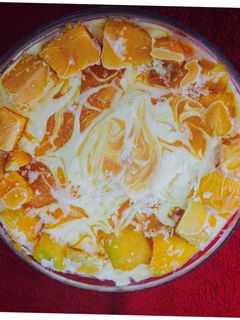 मैंगो क्रीम आइसक्रीम केक (mango cream ice cream cake reicpe in Hindi) रेसिपी मुख्य फोटो