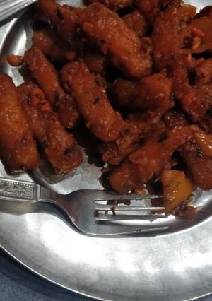 A picture of Honey Chilli Potato.