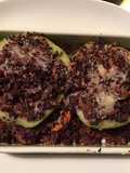 Christophines farcies agneau et carottes violettes