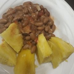 No wheat, No dairy Coconut beans and boiled sweetpotatoes A picture of No wheat, No dairy Coconut beans and boiled sweetpotatoes.
