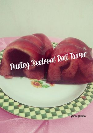 Foto resep Puding Beetroot Roti Tawar