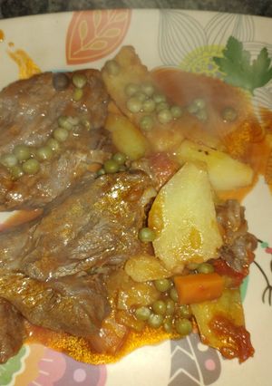 Una foto de Bifes a la portuguesa