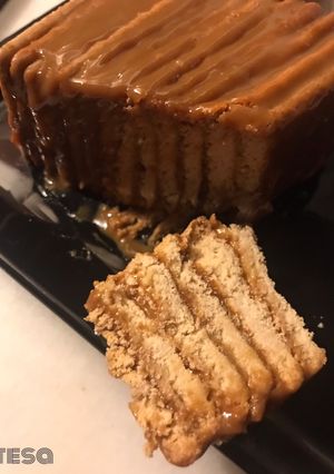 Una foto de Pastel de galletas y dulce de leche, sin horno, que puede crecer según los comensales