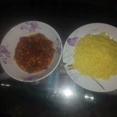 A picture of Shinkafar Curry with miyar beans😃😋.