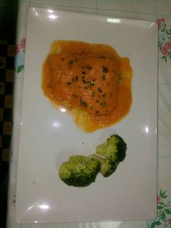 Una foto de Bacalao con tomate