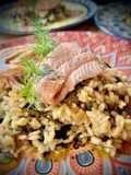 Arroz carnaroli con hinojo silvestre y salmón