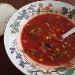 Creole Black Bean Vegetable Soup A picture of Creole Black Bean Vegetable Soup.