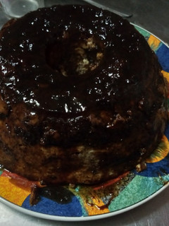 Una foto de Budín de pan de salvado con azúcar mascabo