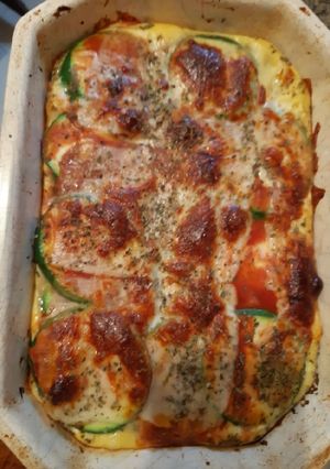Una foto de Pizza de zapallitos